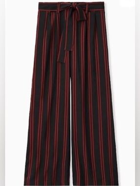 Torrid Black Red Striped Wide Leg Pants